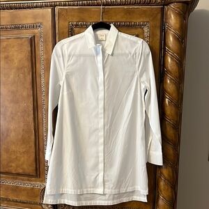 White Long Sleeve Button-Up Shirt
